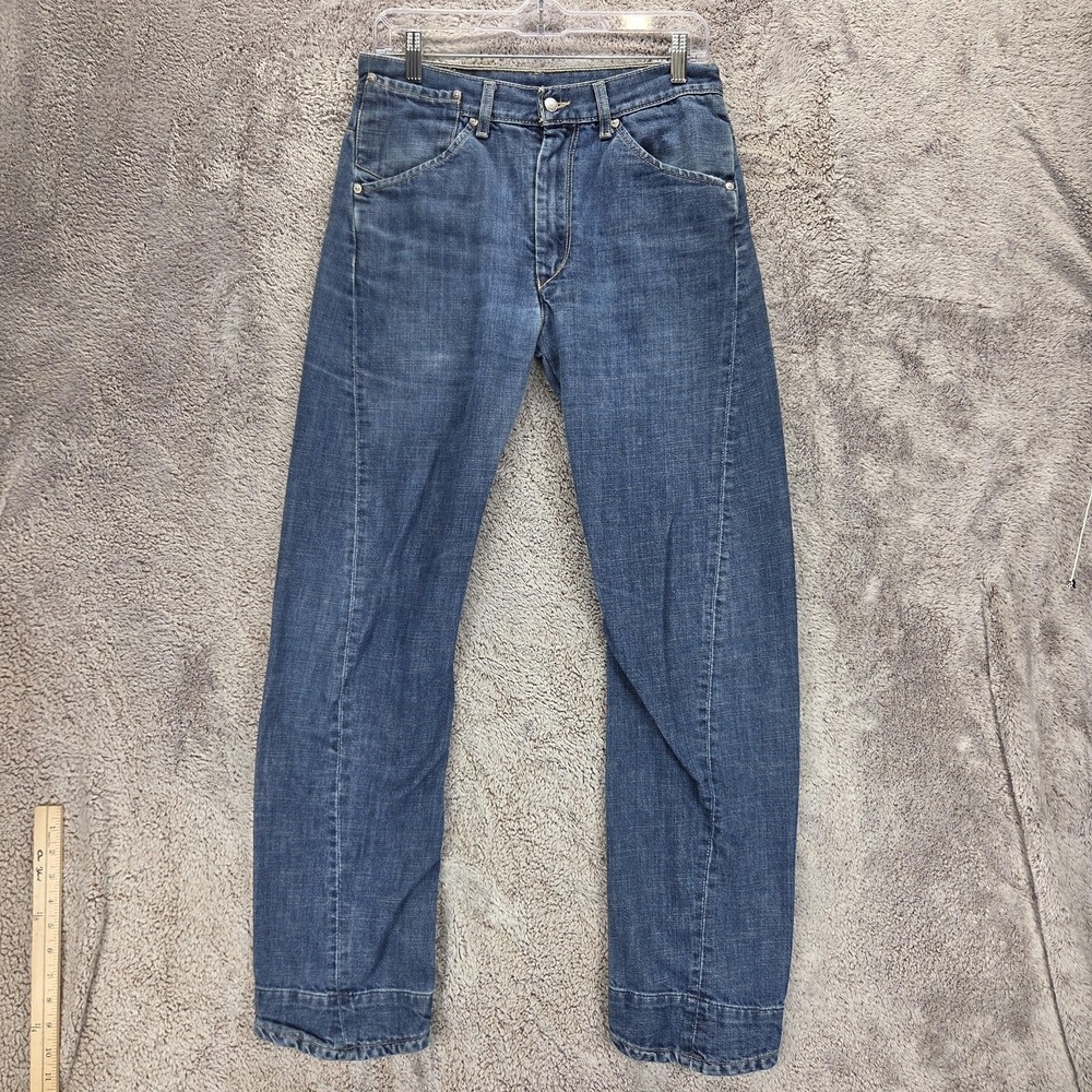 Vintage Levis Engineered Jeans Mens Blue Twisted Zip Fly Medium Wash Fits 28x30